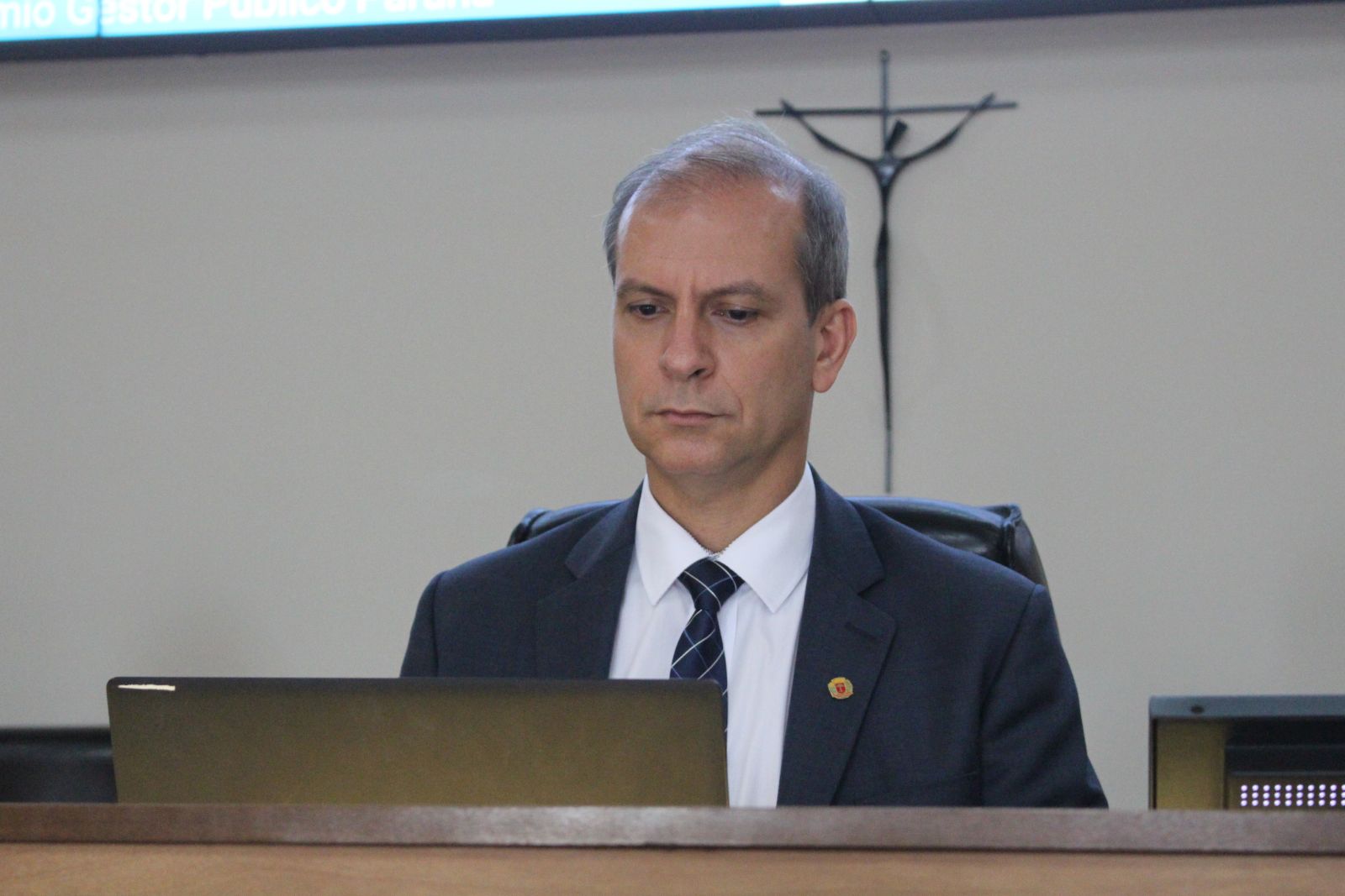 Professor Euler, vereador de Curitiba que presidiu a Sessão Solene