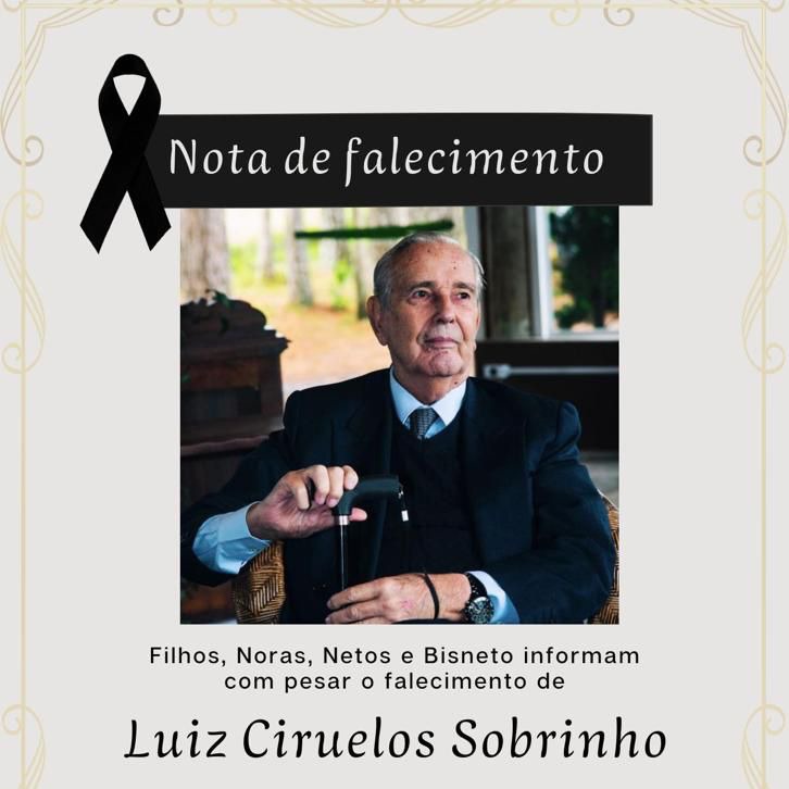 Nota de falecimento: Auditor Fiscal  Luiz Ciruelos Sobrinho 