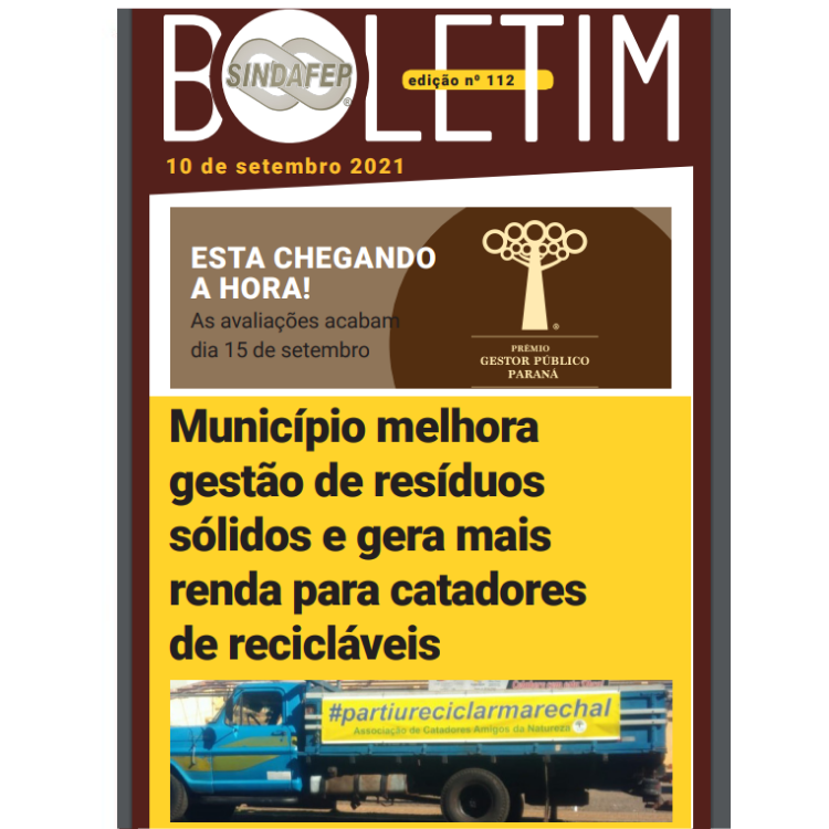 Boletim Informativo - Edição n° 112 - 10/09/2021
