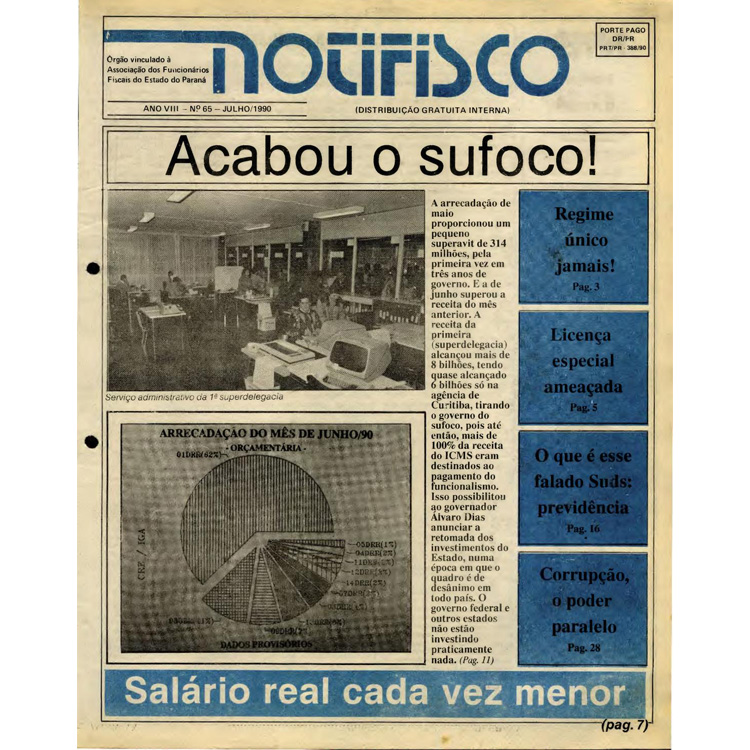 Notifisco - Edição n° 65 - Julho/1990