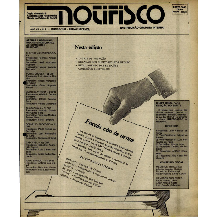 Notifisco - Edição n° 71 - Janeiro/1991
