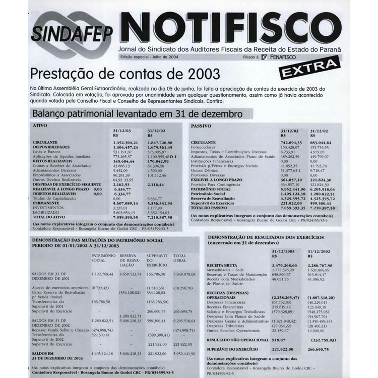 Notifisco - Edição Especial - Julho/2004