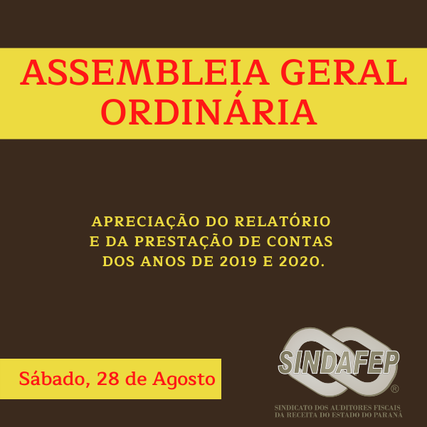 Edital - Assembleia Geral Ordinária do Sindafep - Edital de Convocação nº1/2021
