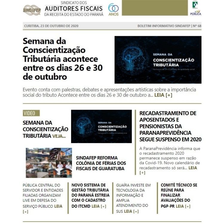 Boletim Informativo - Edição n° 68 - 23/10/2020