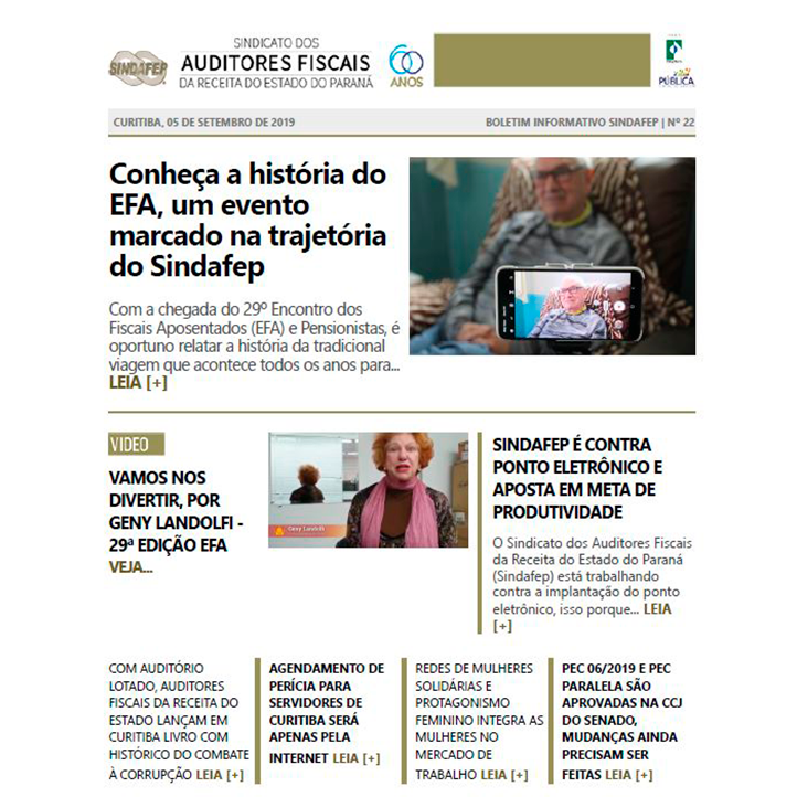 Boletim Informativo - Edição n° 22 - 09/09/2019