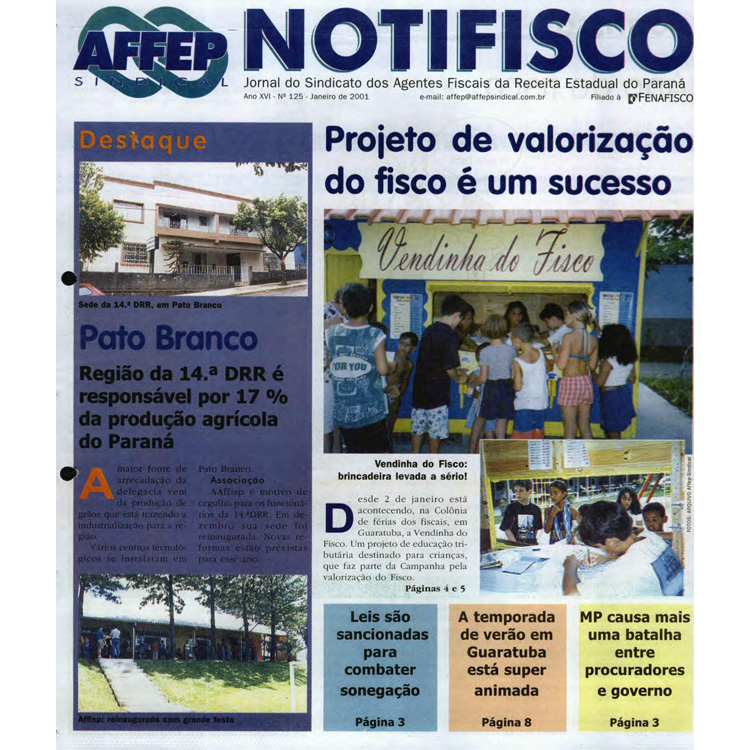 Notifisco - Edição n° 125 - Janeiro/2001