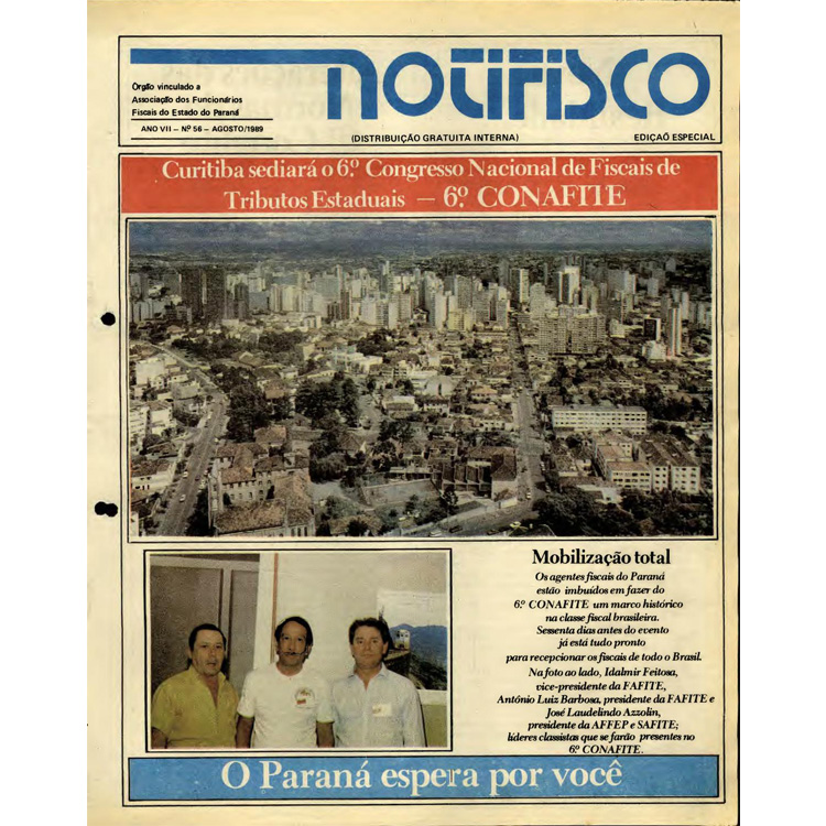Notifisco - Edição n° 56 - Agosto/1989